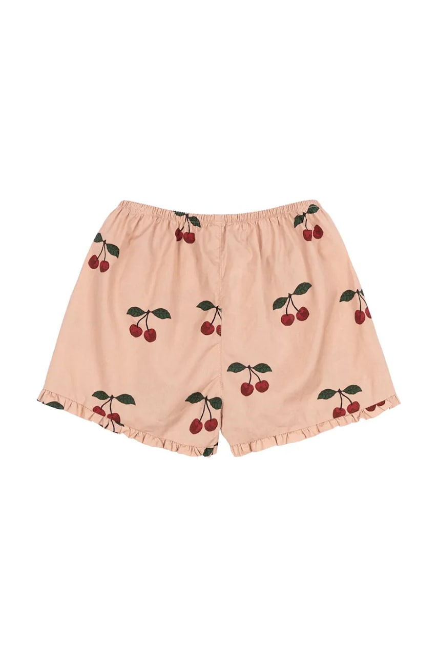 Konges Sløjd pantaloni scurți din bumbac pentru copii VERBENA SHORTS GOTS culoarea roz, cu imprimeu, KS102298