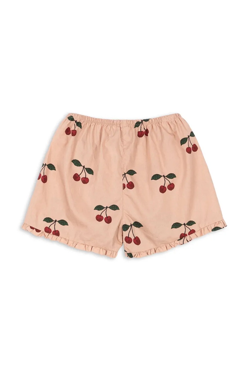 Детские хлопковые шорты Konges Sløjd VERBENA SHORTS GOTS цвет розовый с принтом KS102298