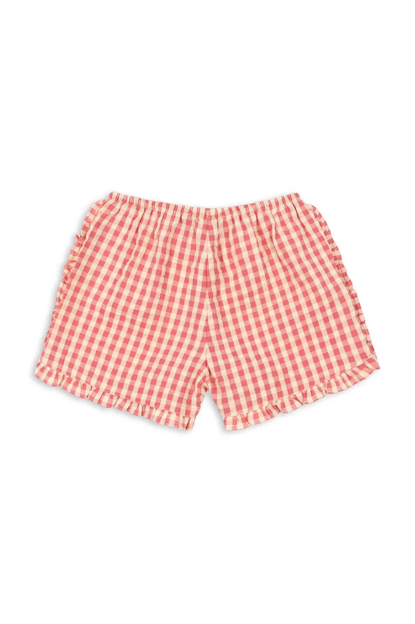 Konges Sløjd gyerek pamut rövidnadrág KIM FRILL SHORTS GOTS rózsaszín, mintás, KS102304 termék 2. képe
