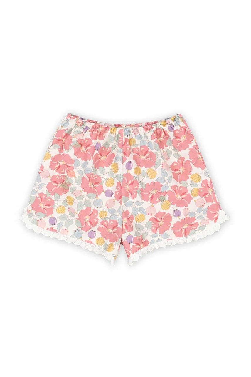 Детские хлопковые шорты Konges Sløjd COEUR SHORTS GOTS цвет розовый с узором KS102851 Детские хлопковые шорты Konges Sløjd COEUR SHORTS GOTS цвет розовый с узором KS102851