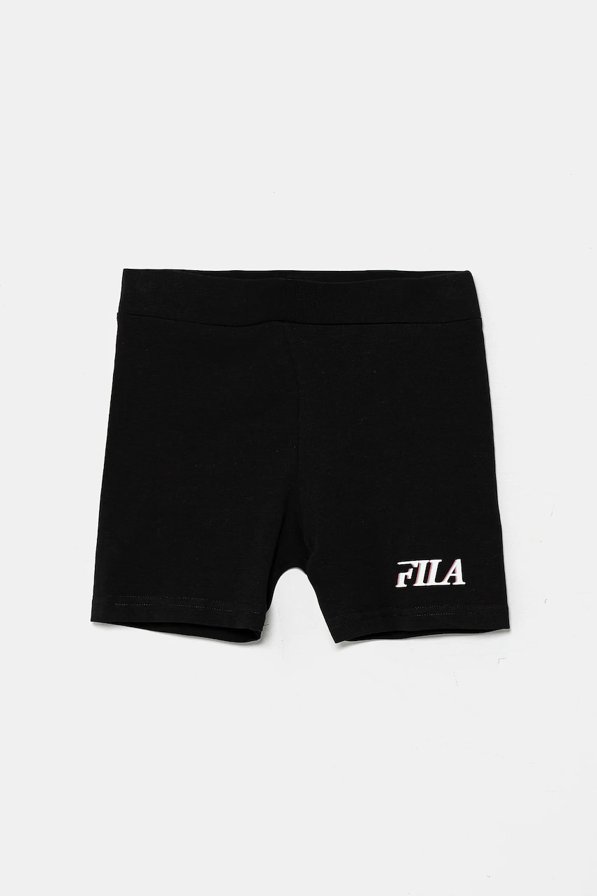 Fila pantaloni scurti copii LUTZERATH culoarea negru, cu imprimeu, FAT0648