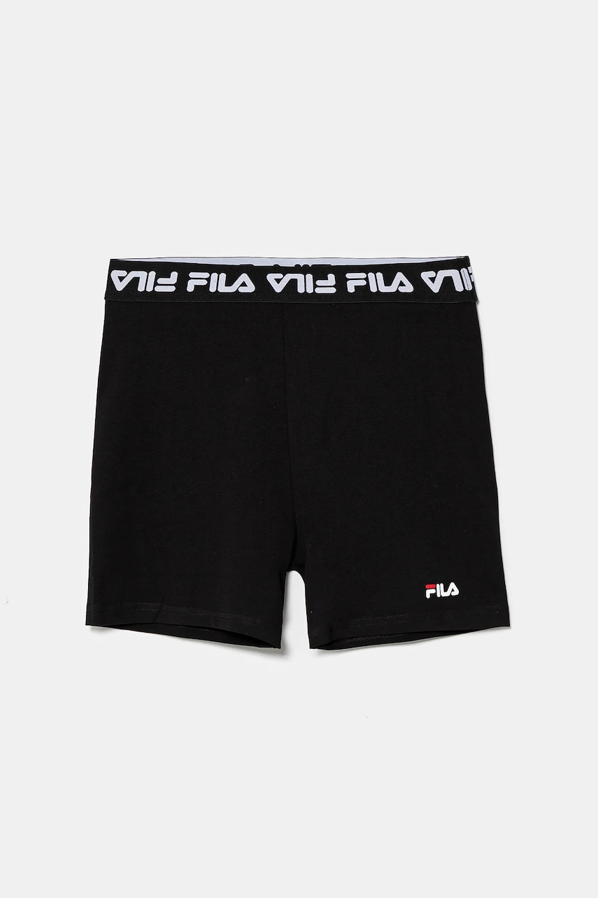 Fila pantaloni scurti copii LOHRA culoarea negru, cu imprimeu, FAT0657