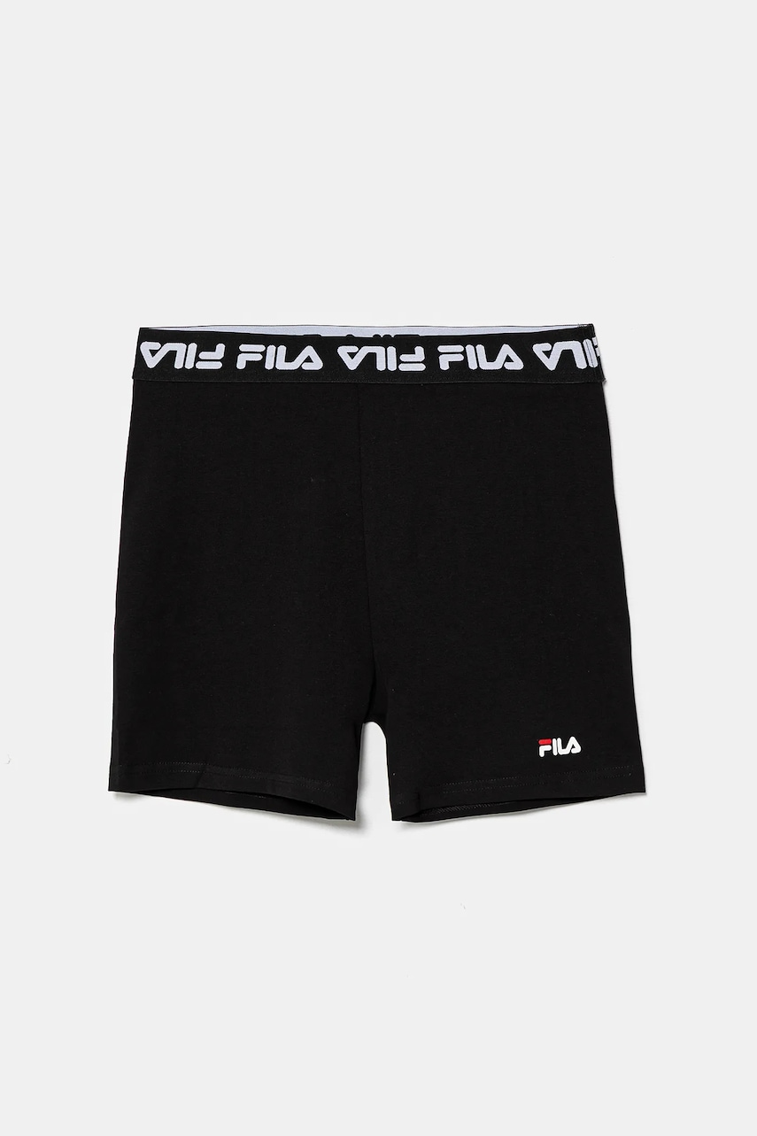 Fila pantaloni scurți copii LOHRA culoarea negru, cu imprimeu, FAT0657