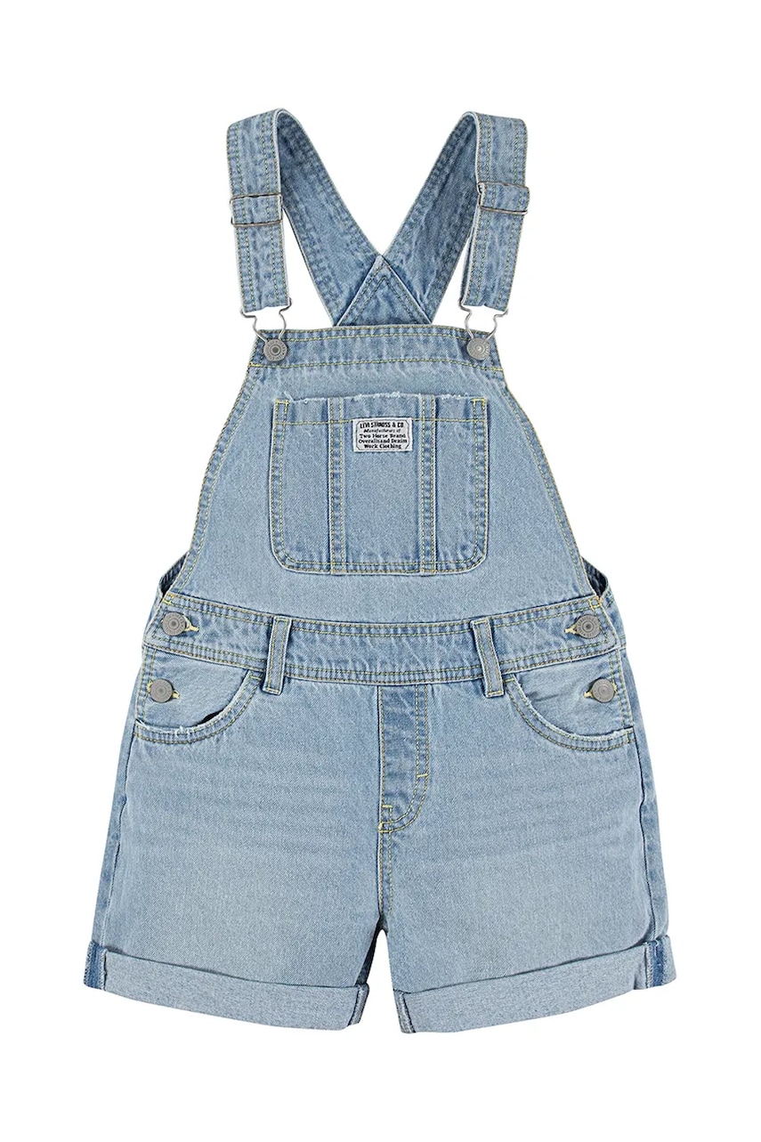 Levi's salopetă din denim pentru copii CLASSIC SHORTALLS uni, 4EH030 Levi's salopetă din denim pentru copii CLASSIC SHORTALLS uni, 4EH030