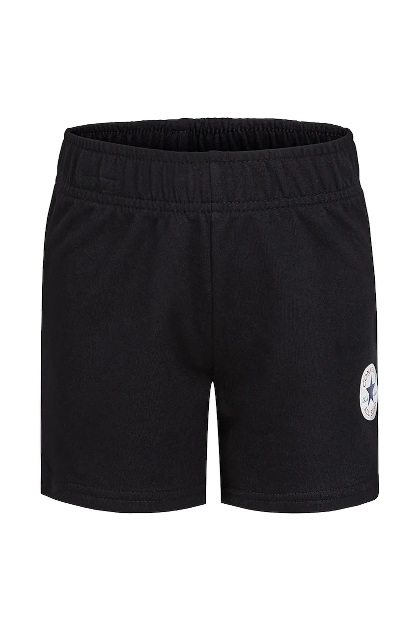 Converse pantaloni scurți copii culoarea negru, uni, 369025 Converse pantaloni scurți copii culoarea negru, uni, 369025