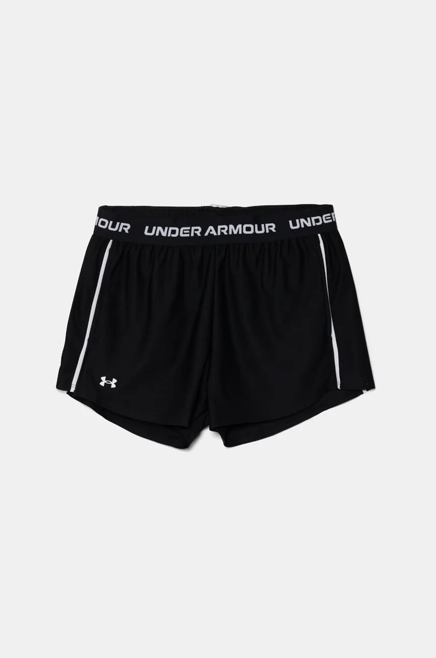 Under Armour pantaloni scurti copii Tech Play Up Short culoarea negru, neted, 1390075 Under Armour pantaloni scurti copii Tech Play Up Short culoarea negru, neted, 1390075