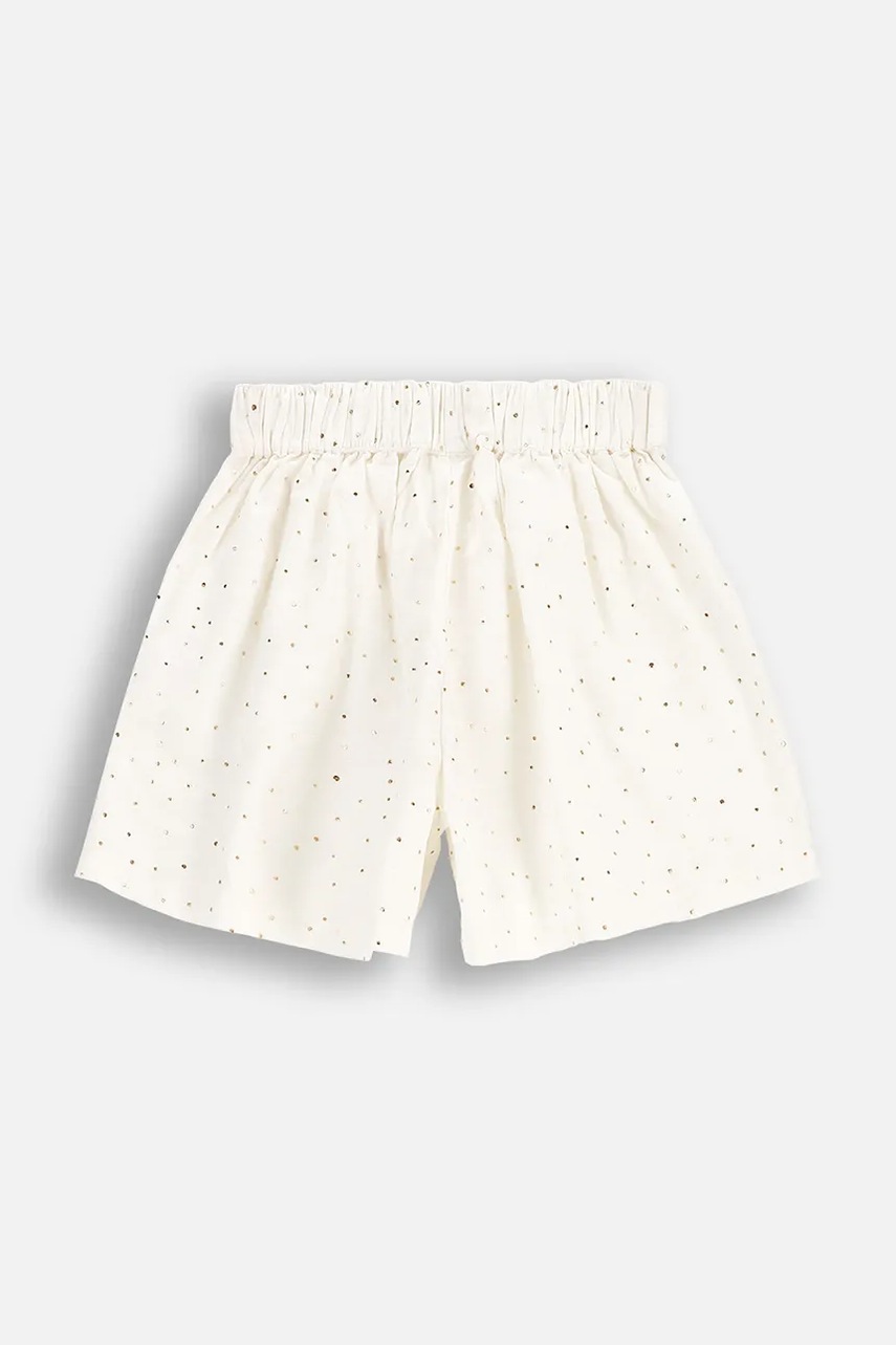 Шорты Coccodrillo цвет белый узор регулируемая талия ELEGANT JUNIOR GIRL