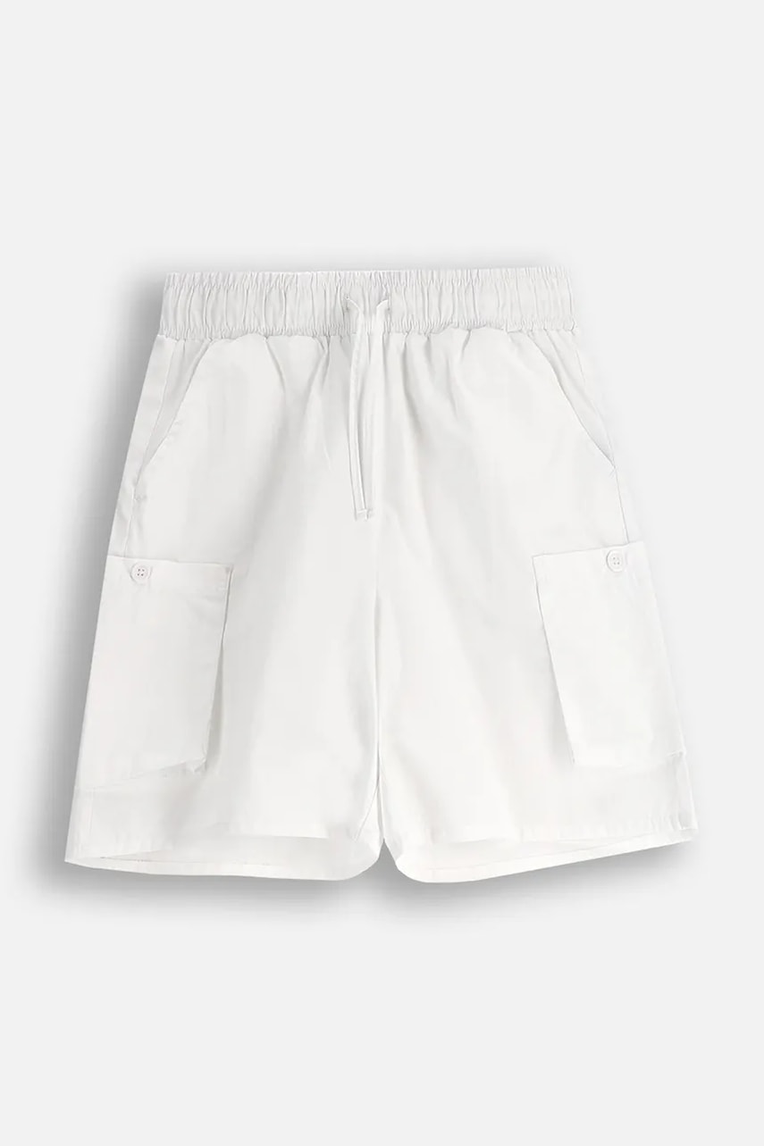 Coccodrillo pantaloni scurți culoarea alb, talie reglabila, HOLIDAY SPLASH GIRL JUNIOR