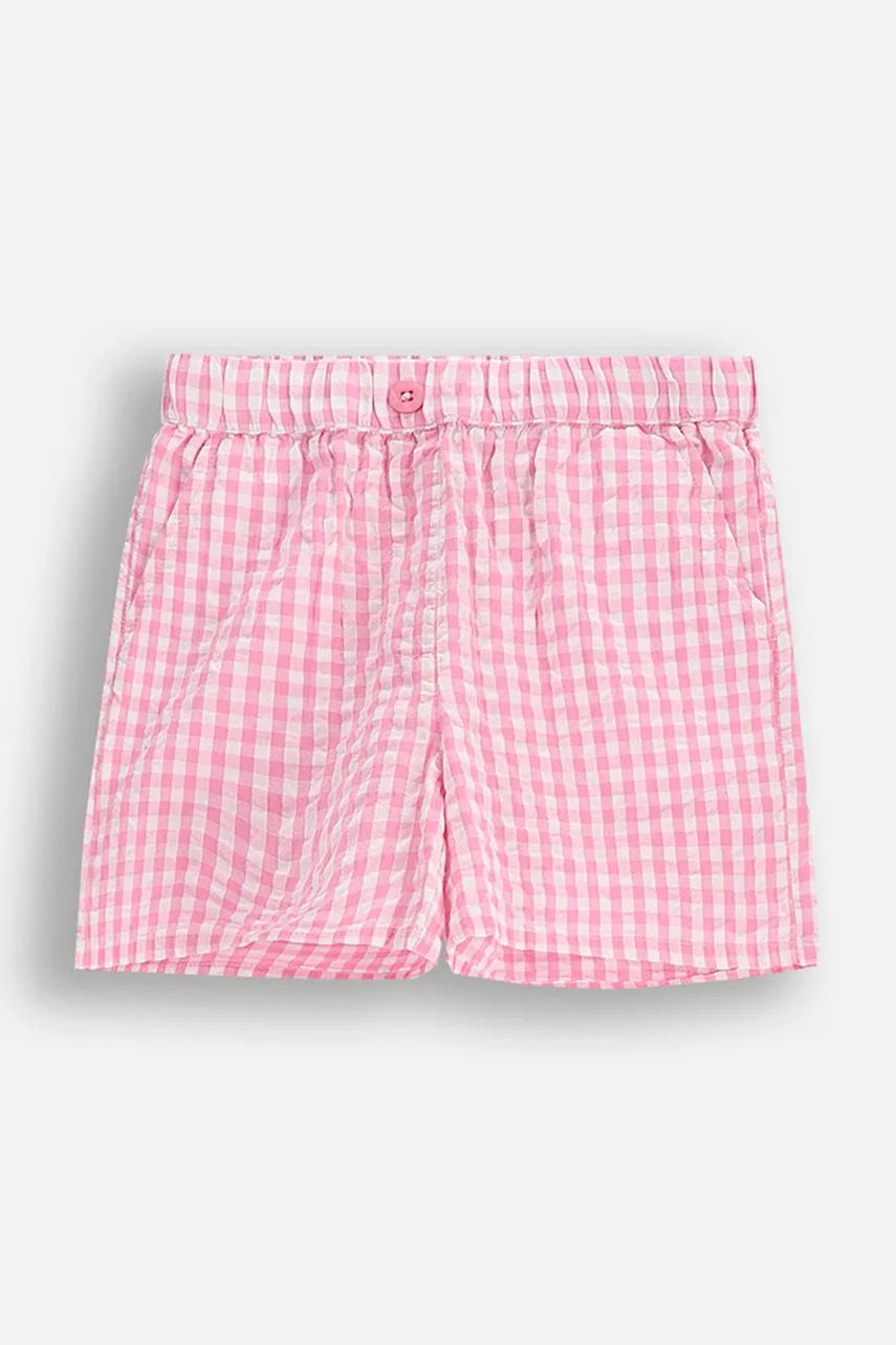 Детские хлопковые шорты Coccodrillo цвет розовый узор HOLIDAY SPLASH GIRL KIDS