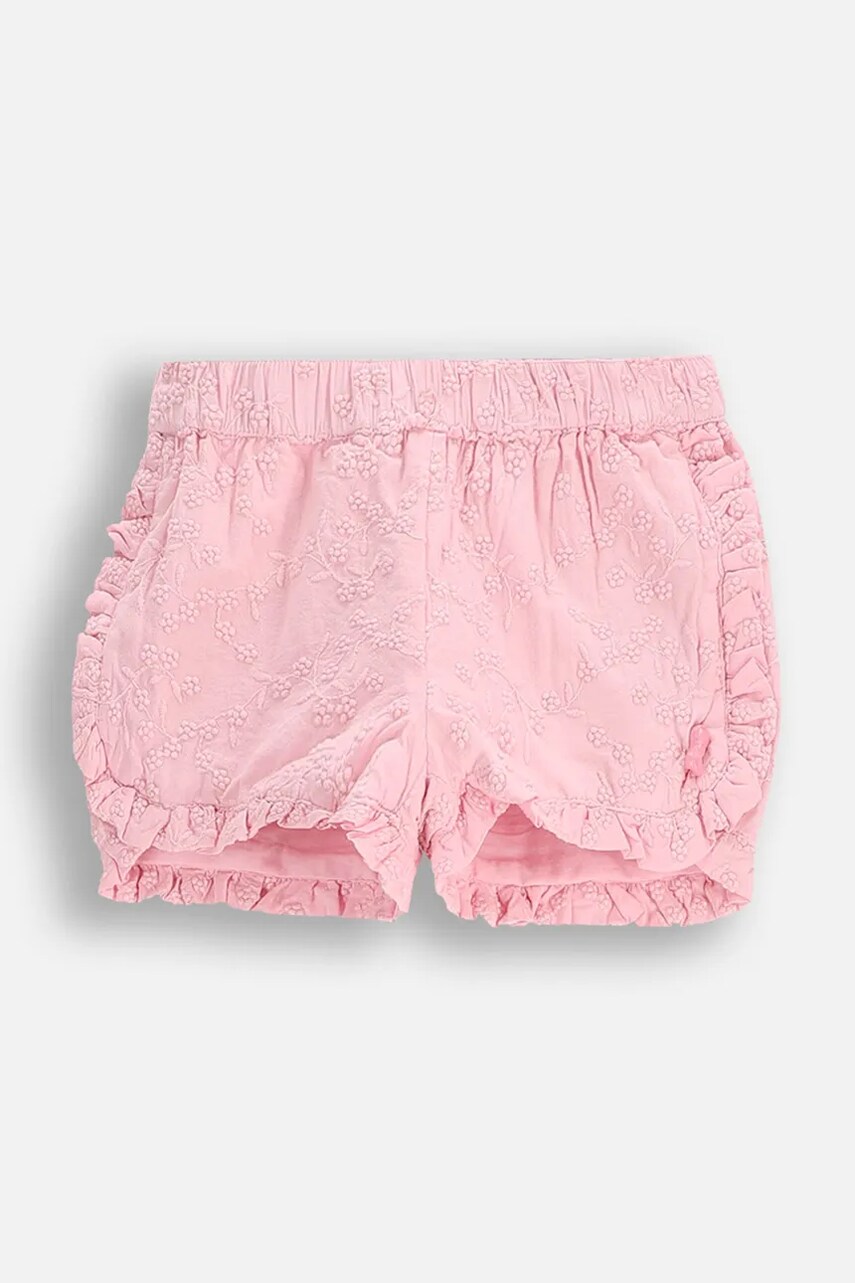Coccodrillo pantaloni scurti din bumbac pentru bebelusi culoarea roz, cu imprimeu, HOLIDAY SPLASH GIRL NEWBORN