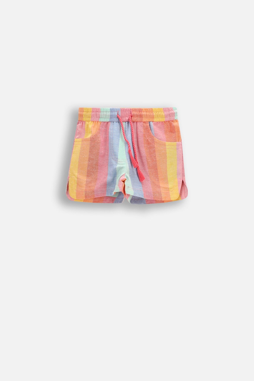 Coccodrillo pantaloni scurți cu imprimeu, talie reglabilă, TROPICAL STORY GIRL KIDS