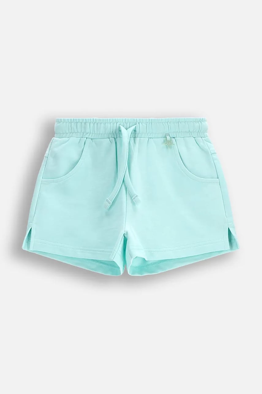 Levně Dětské kraťasy Coccodrillo tyrkysová barva, nastavitelný pas, INSIDE OCEAN GIRL KIDS
