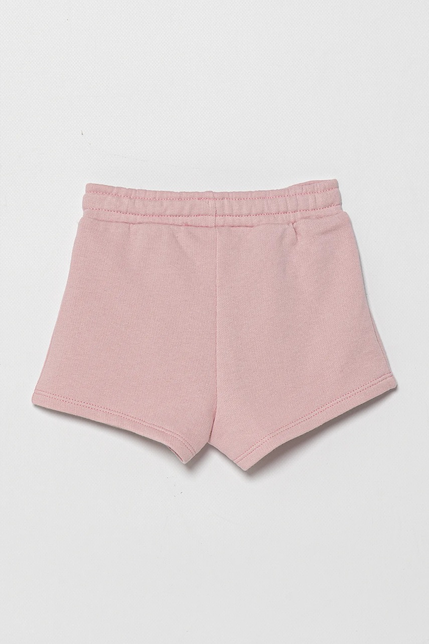 Детские хлопковые шорты United Colors of Benetton цвет розовый однотонные регулируемая талия 3J70G901R