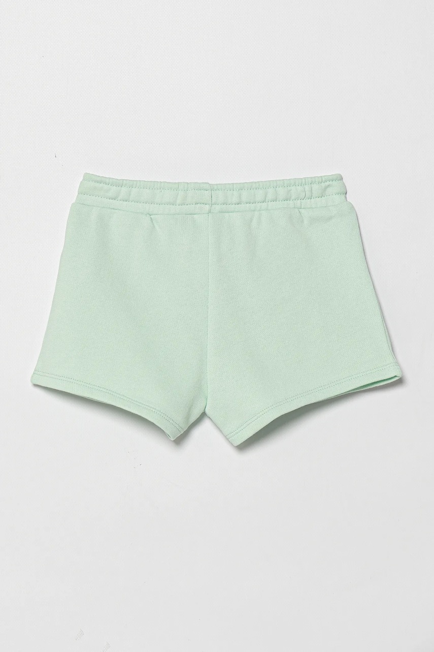 Детские хлопковые шорты United Colors of Benetton цвет зелёный однотонные регулируемая талия 3J70G901R