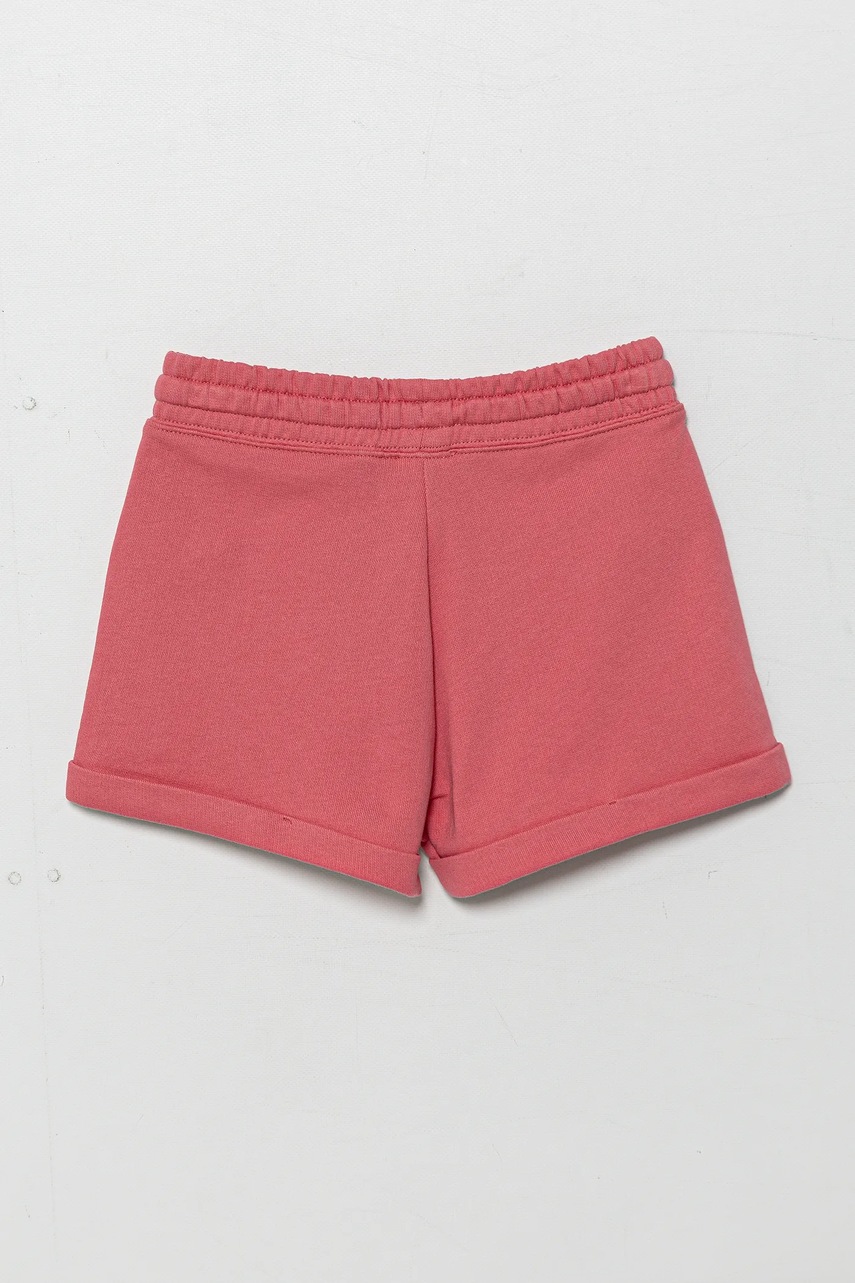 Детские хлопковые шорты United Colors of Benetton цвет розовый однотонные регулируемая талия 3J68C901C