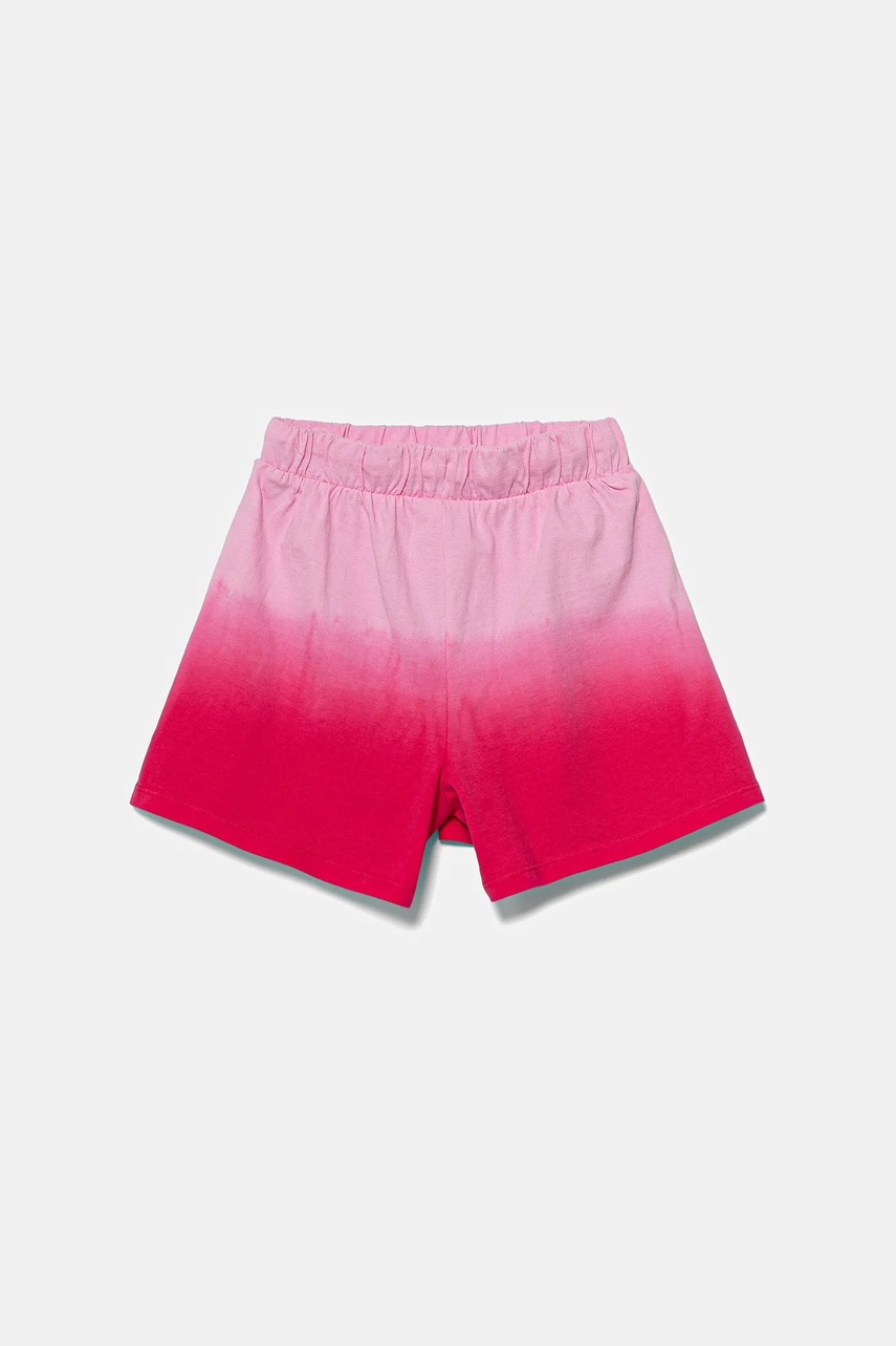 Детские хлопковые шорты United Colors of Benetton цвет розовый узор регулируемая талия 3NPDC903G