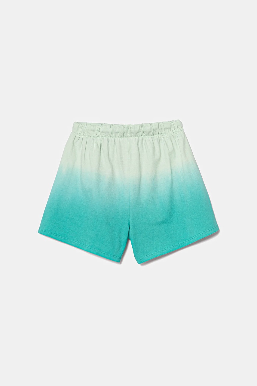 Детские хлопковые шорты United Colors of Benetton цвет бирюзовый узор регулируемая талия 3NPDC903G