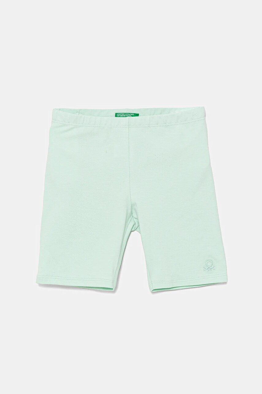 United Colors of Benetton pantaloni scurti copii culoarea verde, uni, 3MT1G900R