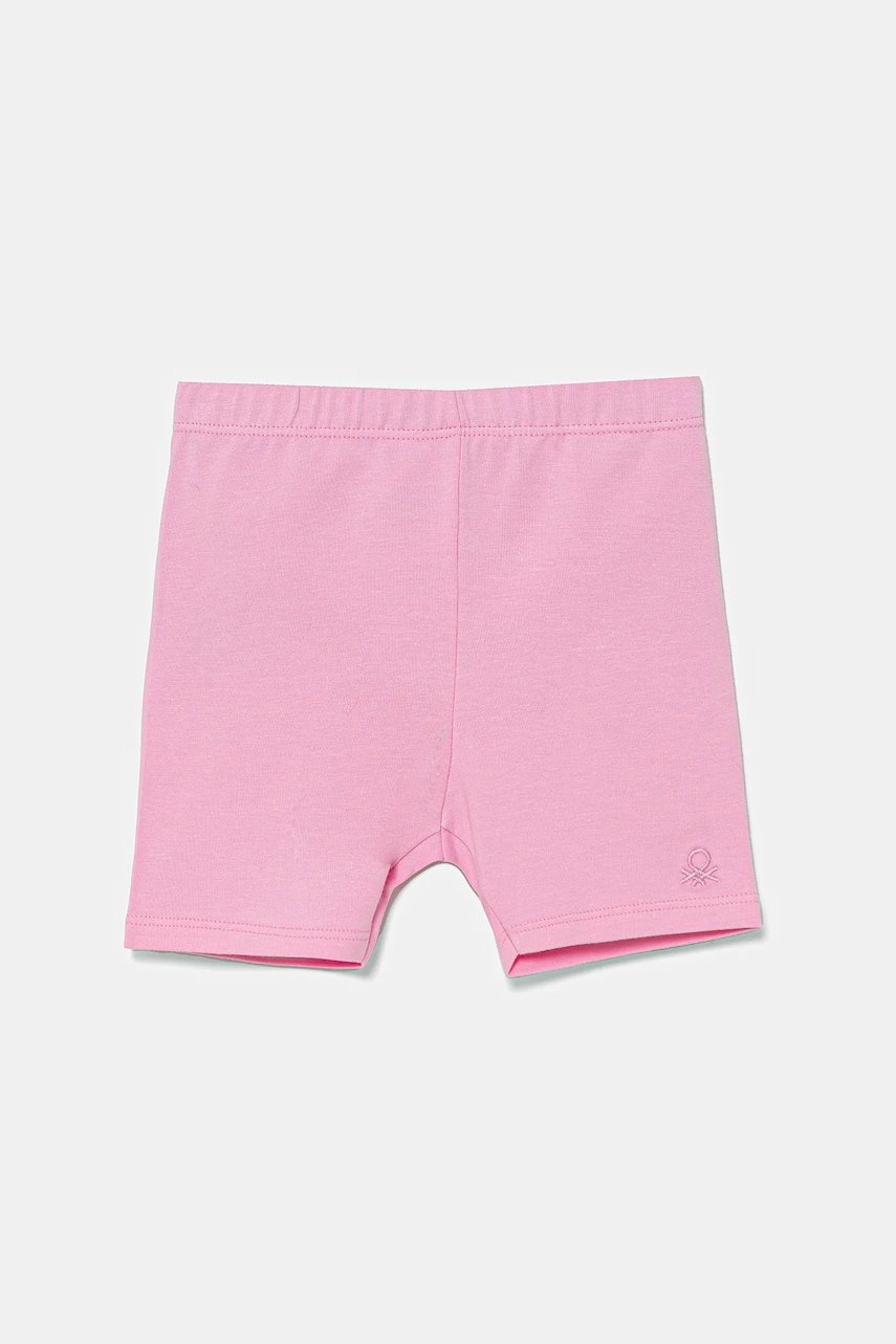 United Colors of Benetton pantaloni scurti copii culoarea roz, uni, 3MT1G900R