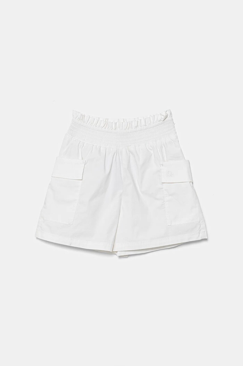 United Colors of Benetton pantaloni scurți copii culoarea alb, neted, 4L2VC903S