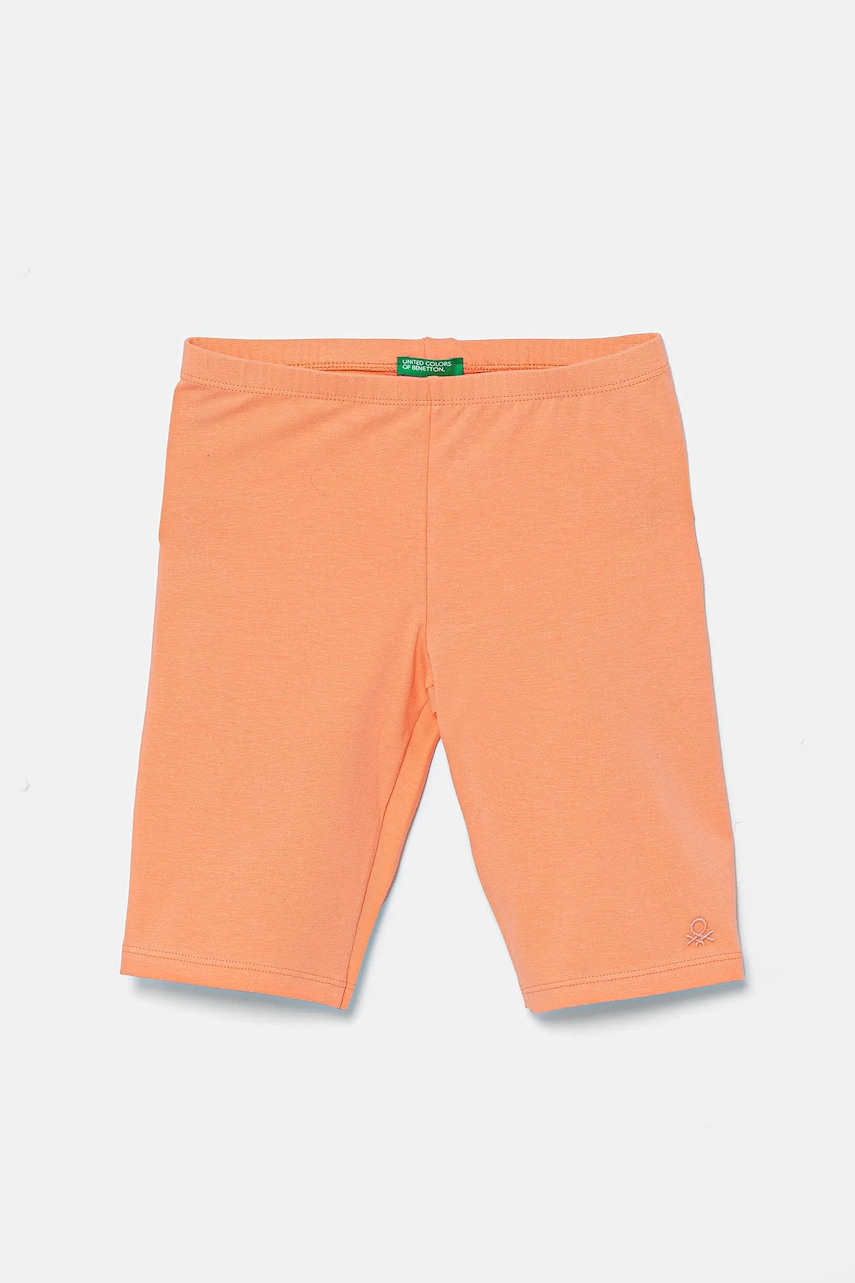 United Colors of Benetton pantaloni scurti copii culoarea portocaliu, uni, 3MT1C901D