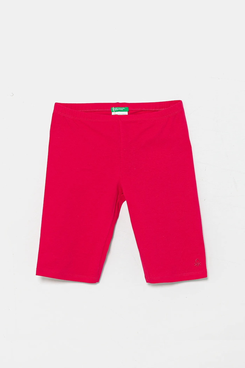 United Colors of Benetton pantaloni scurti copii culoarea roz, uni, 3MT1C901D