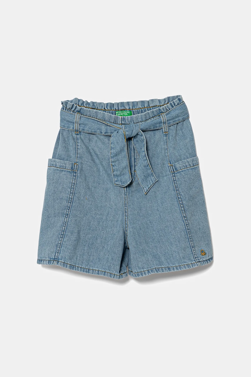 United Colors of Benetton pantaloni scurti din denim pentru copii uni, 4AD6C903V