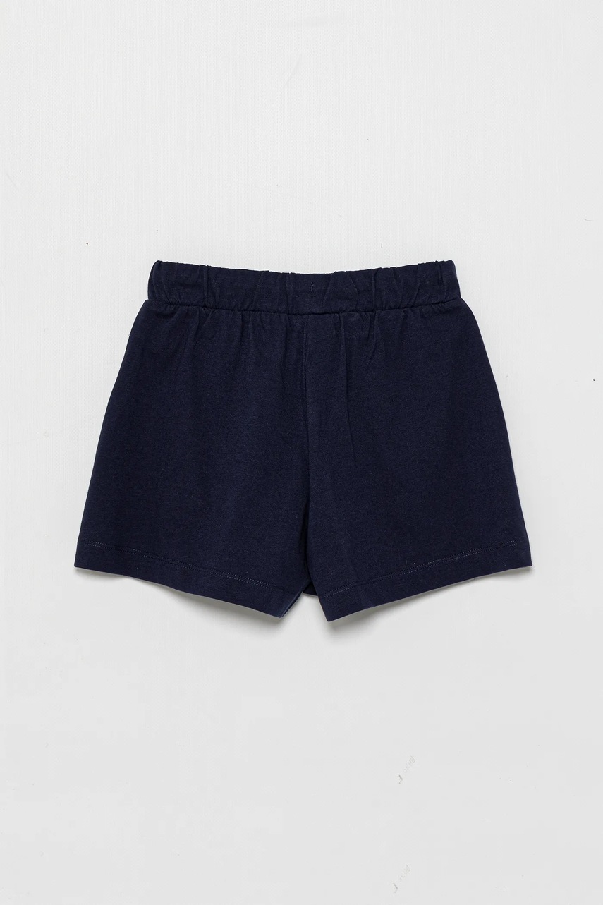 Детские хлопковые шорты United Colors of Benetton цвет синий однотонная регулируемая талия 3BL0C903I