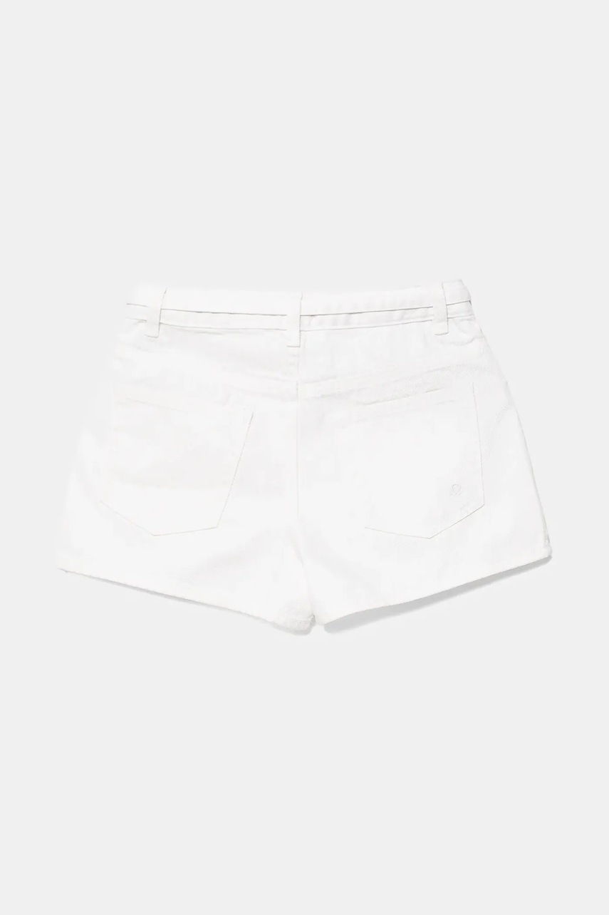 Детские джинсовые шорты United Colors of Benetton цвет белый однотонные 4PLRC903Z Детские джинсовые шорты United Colors of Benetton цвет белый однотонные 4PLRC903Z