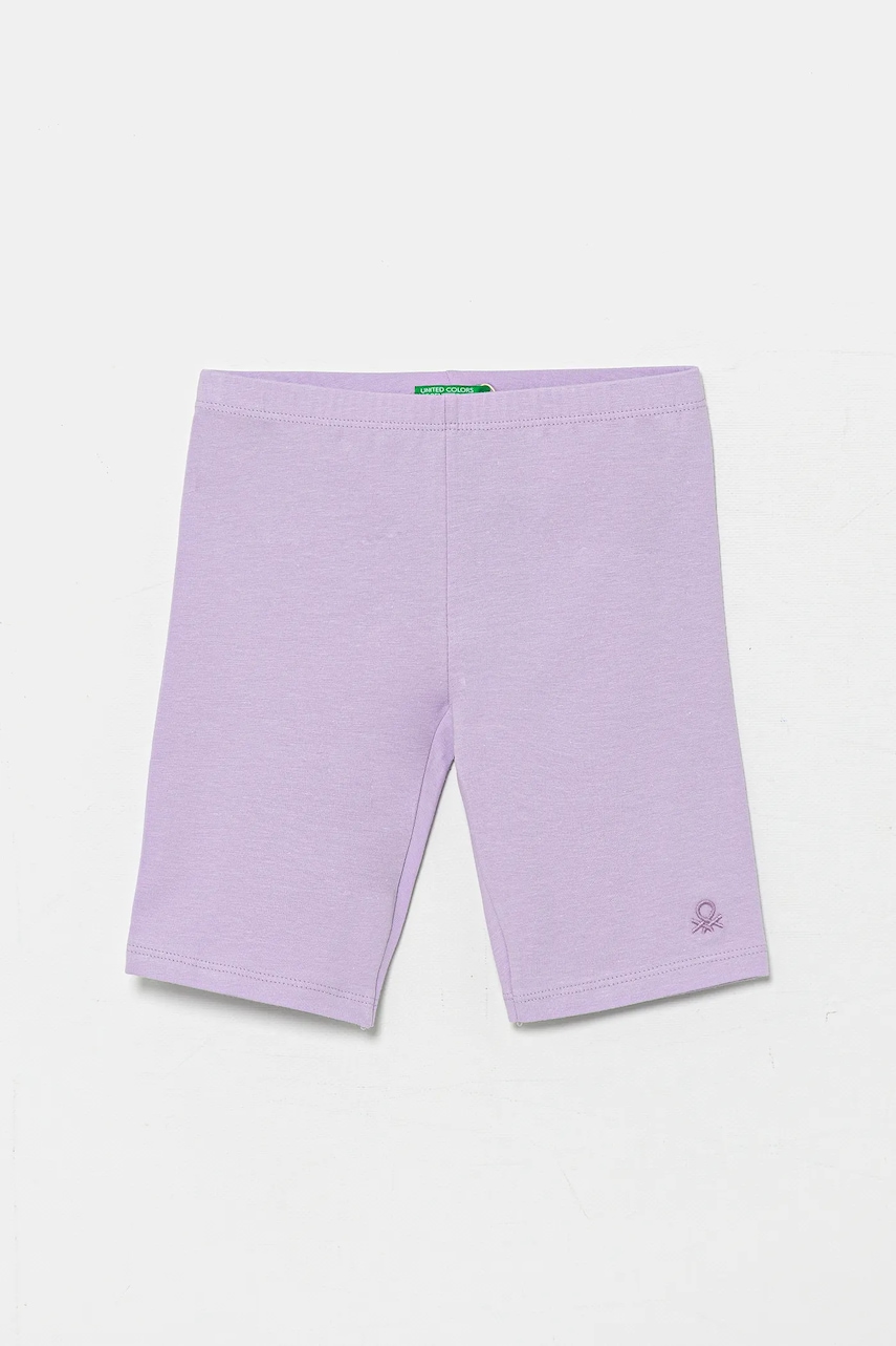 United Colors of Benetton pantaloni scurți copii culoarea violet, uni, 3MT1C901D