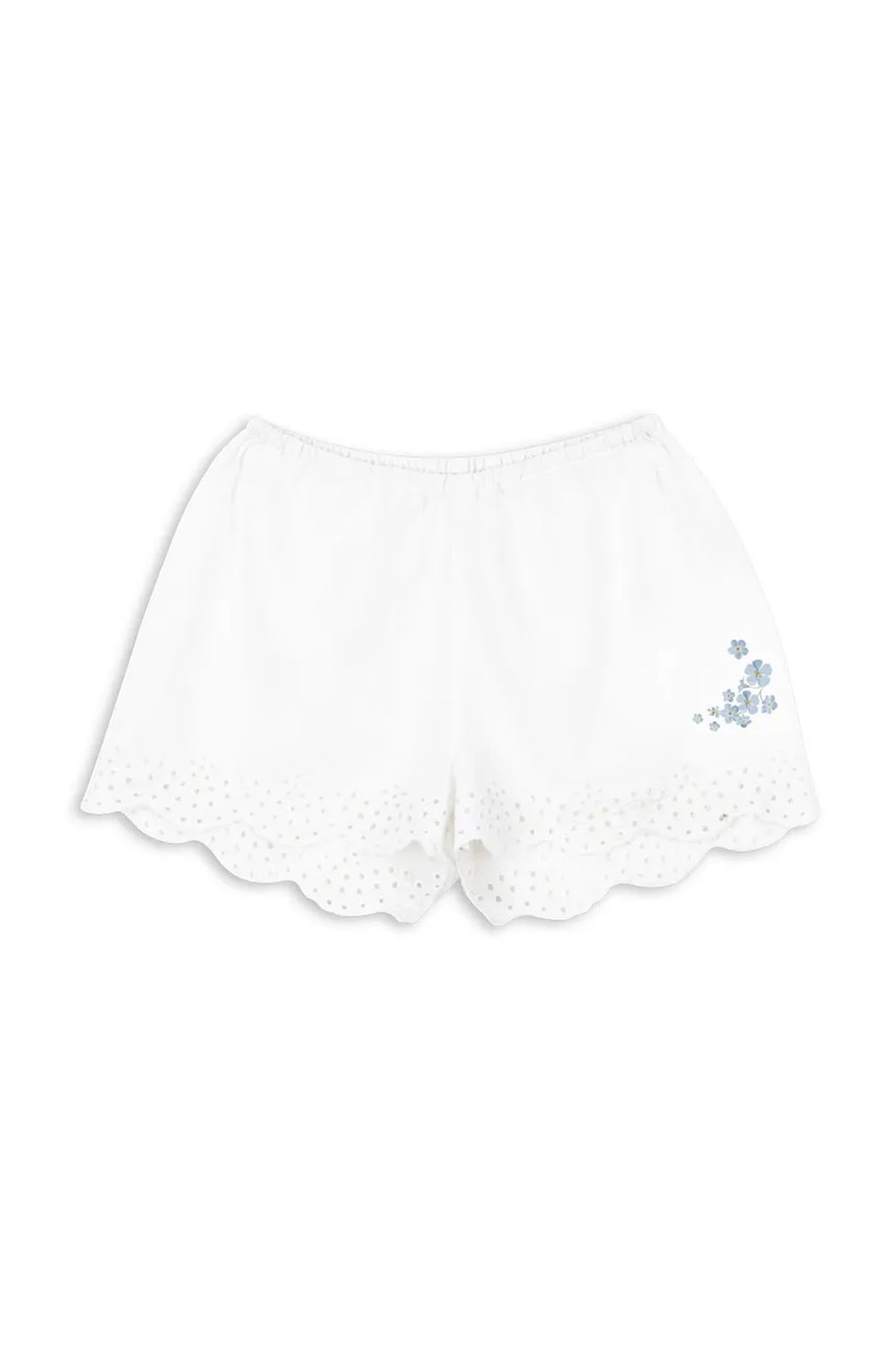 Детские хлопковые шорты Konges Sløjd RHW X KS FIORI SHORTS GOTS цвет белый однотонная Rosie Huntington Whiteley KS103598