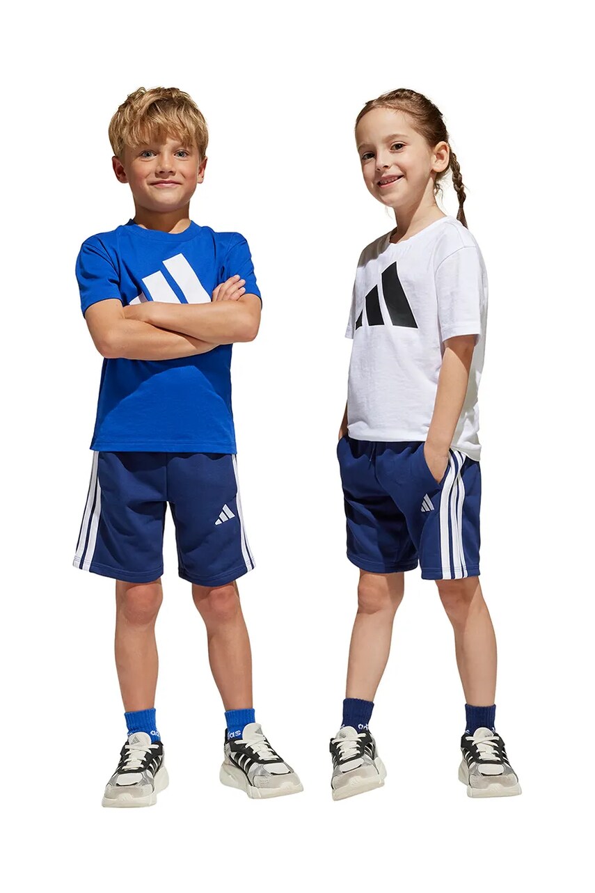 adidas pantaloni scurti copii culoarea albastru marin, modelator, talie reglabila, JD6516