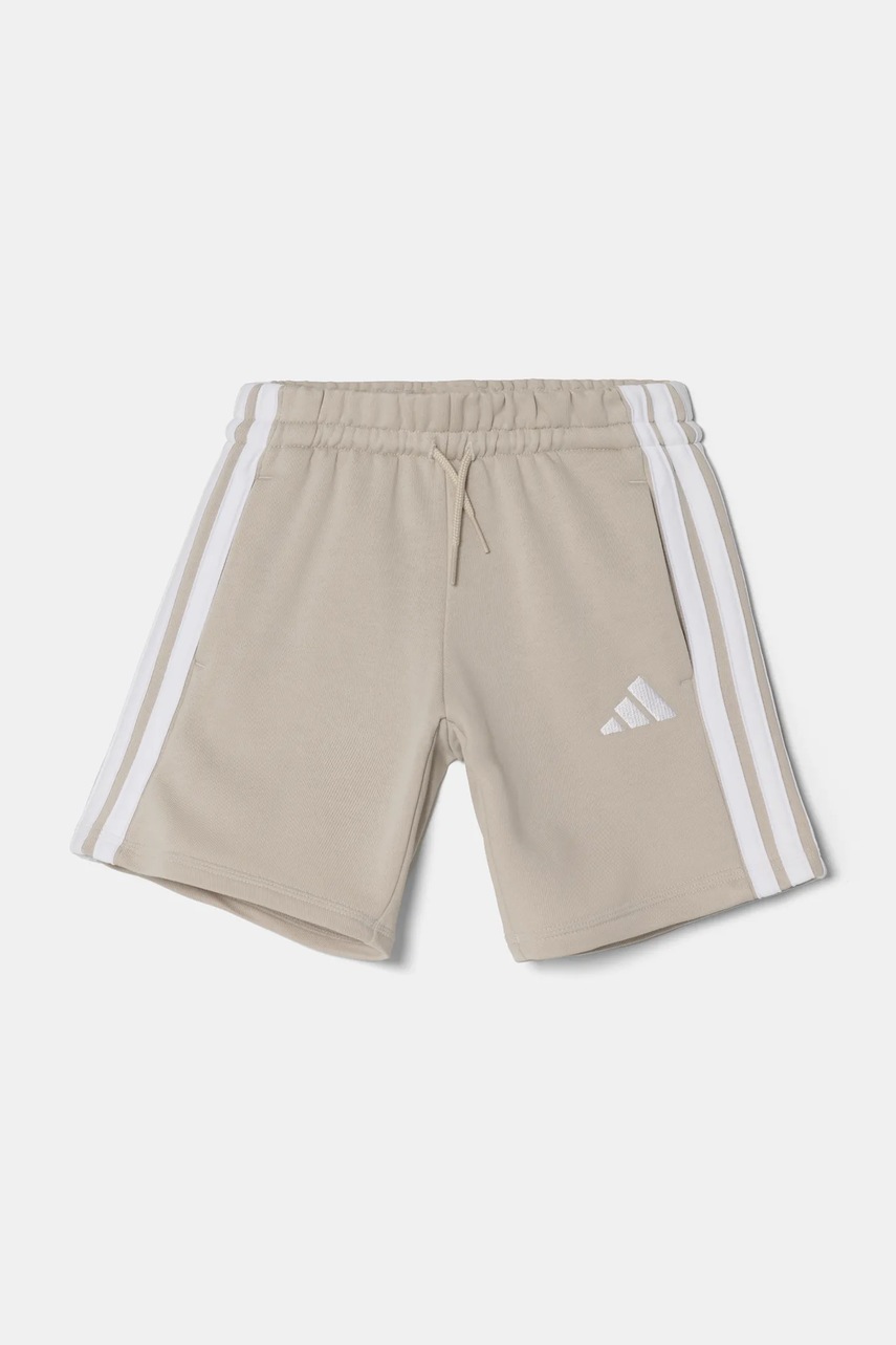 adidas pantaloni scurti copii culoarea bej, cu imprimeu, talie reglabila, JN8000