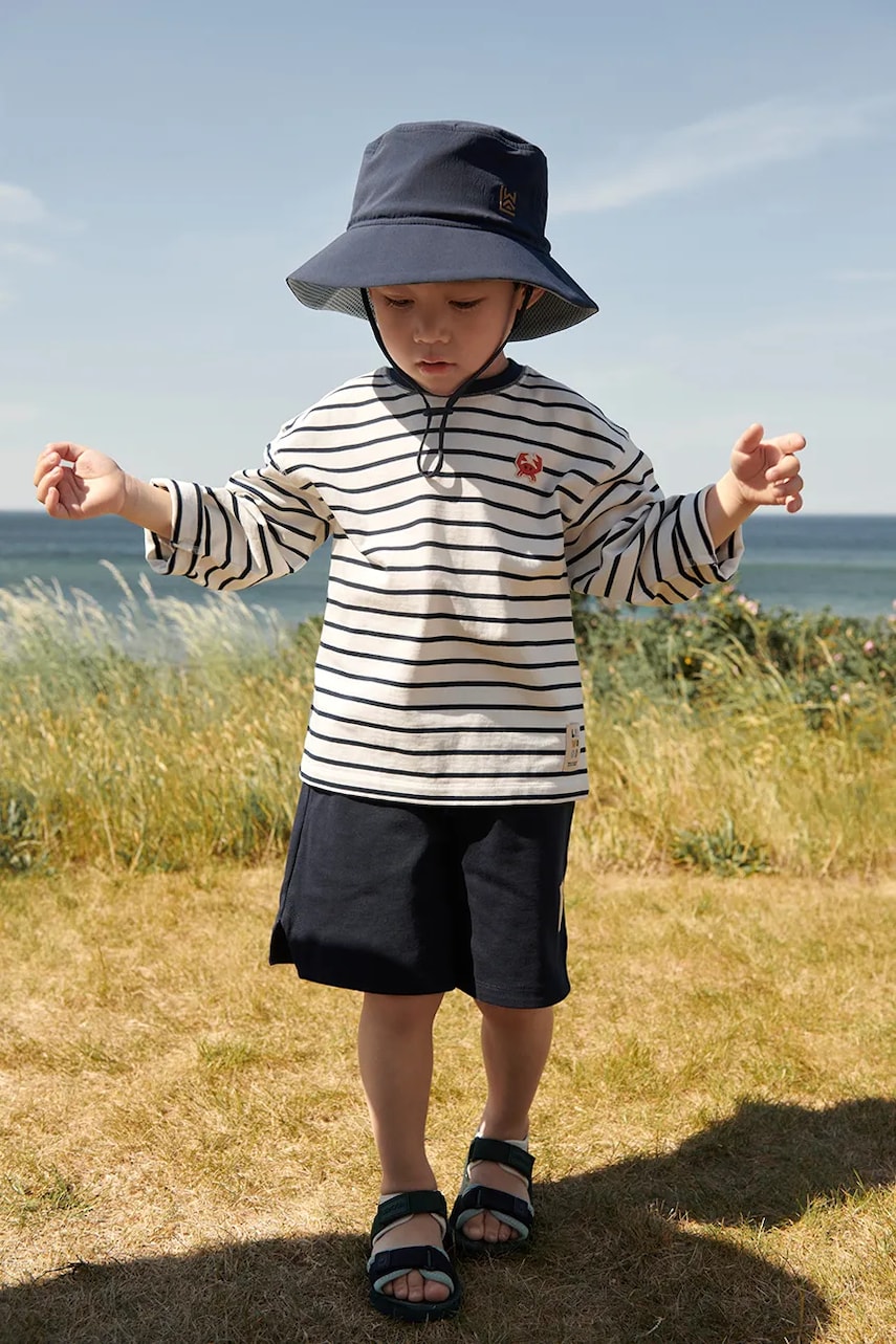 Liewood pantaloni scurți din bumbac pentru copii Rhett Shorts culoarea albastru marin, uni, LW19828 Liewood pantaloni scurți din bumbac pentru copii Rhett Shorts culoarea albastru marin, uni, LW19828