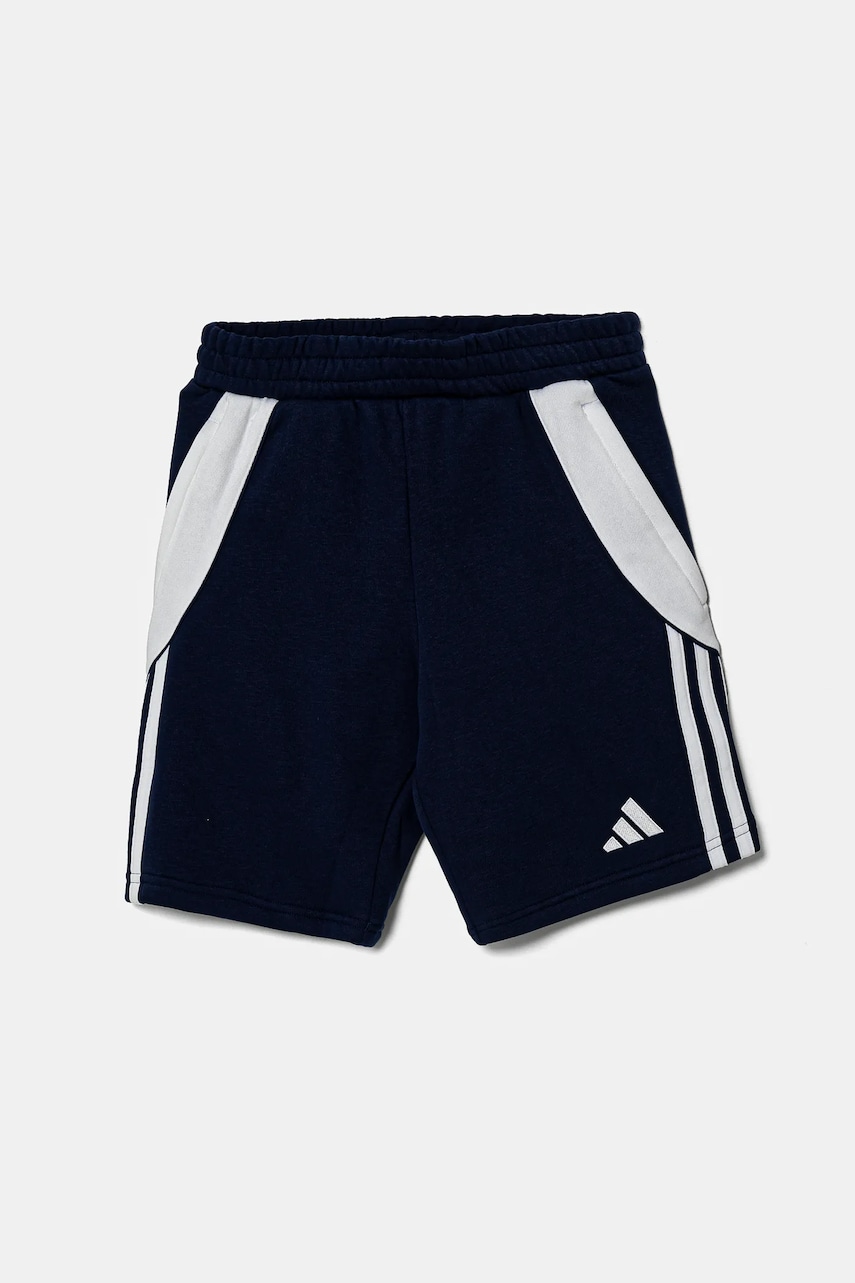 adidas Performance pantaloni scurți copii culoarea bleumarin, cu imprimeu, IS1004