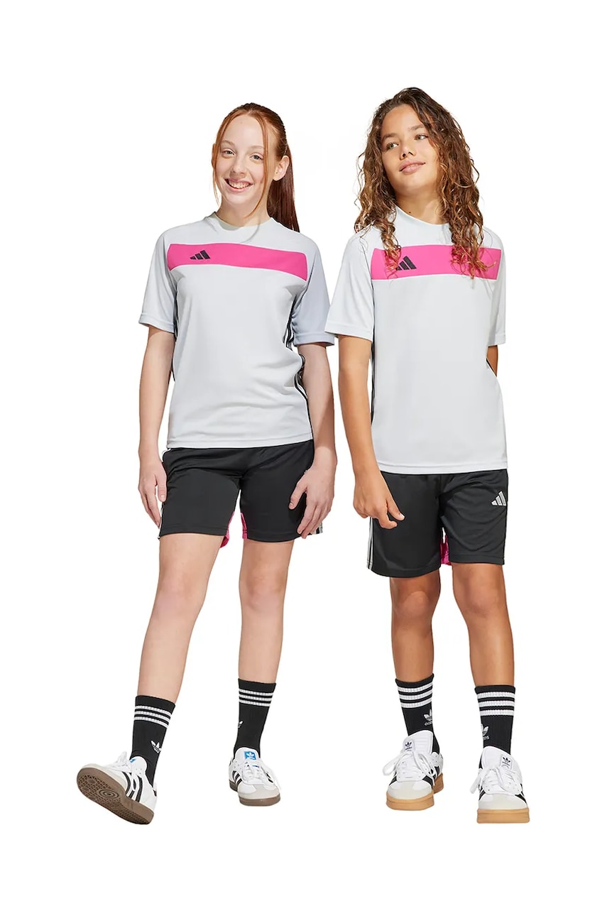 adidas Performance pantaloni scurti copii culoarea negru, cu imprimeu, talie reglabila, JD0605 adidas Performance pantaloni scurti copii culoarea negru, cu imprimeu, talie reglabila, JD0605