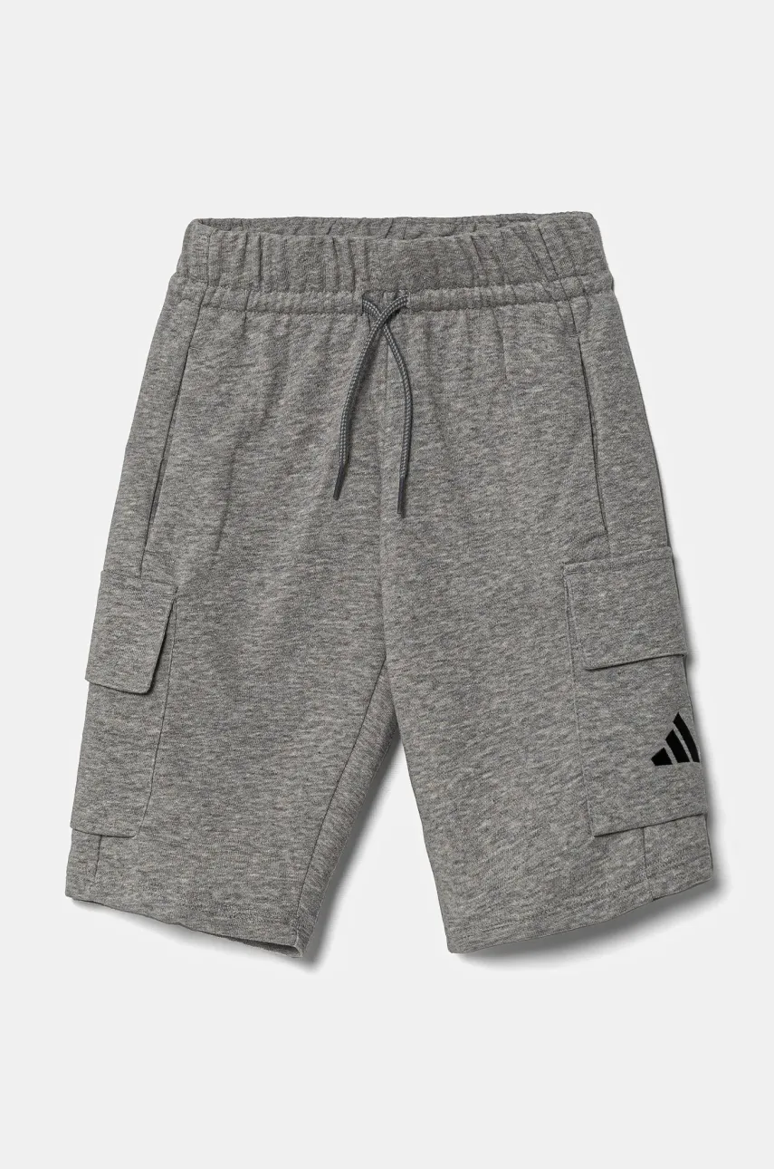 adidas pantaloni scurți copii culoarea gri, melanj, JE3973