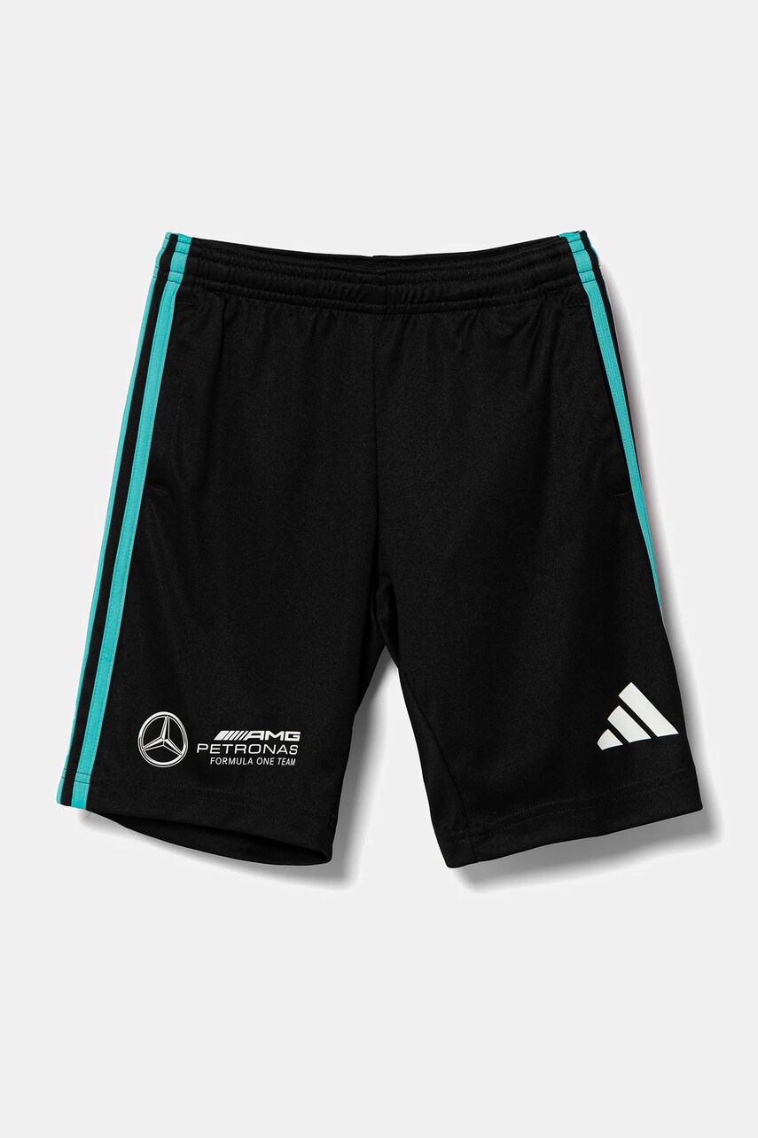adidas Performance pantaloni scurți copii MER DNA culoarea negru, cu imprimeu, talie reglabila, JV5428 adidas Performance pantaloni scurți copii MER DNA culoarea negru, cu imprimeu, talie reglabila, JV5428