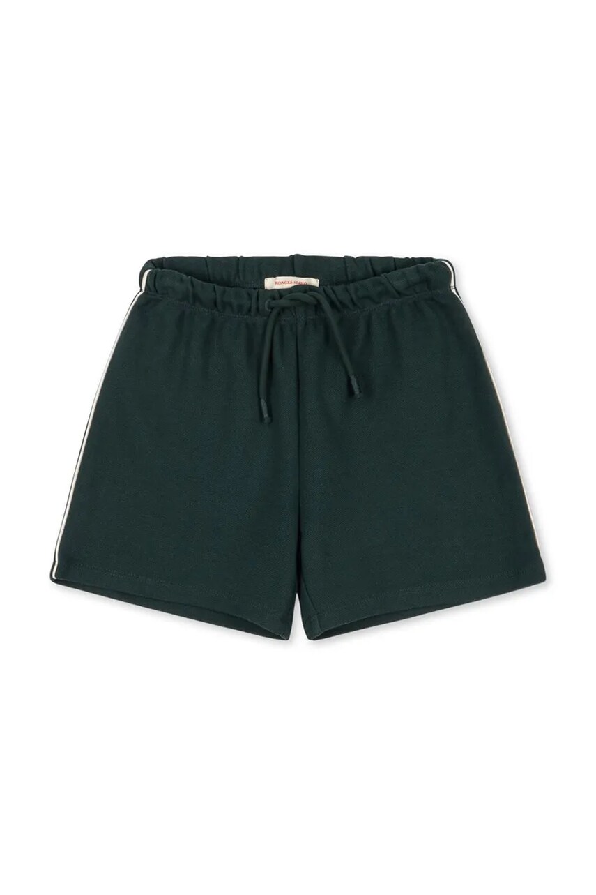 Levně Kraťasy Konges Sløjd FLORIAN SHORTS GOTS zelená barva, nastavitelný pas, KS103305