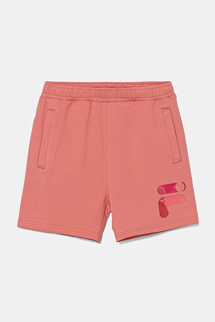 Fila pantaloni scurti copii LISINE culoarea portocaliu, cu imprimeu, talie reglabila, FAK0409