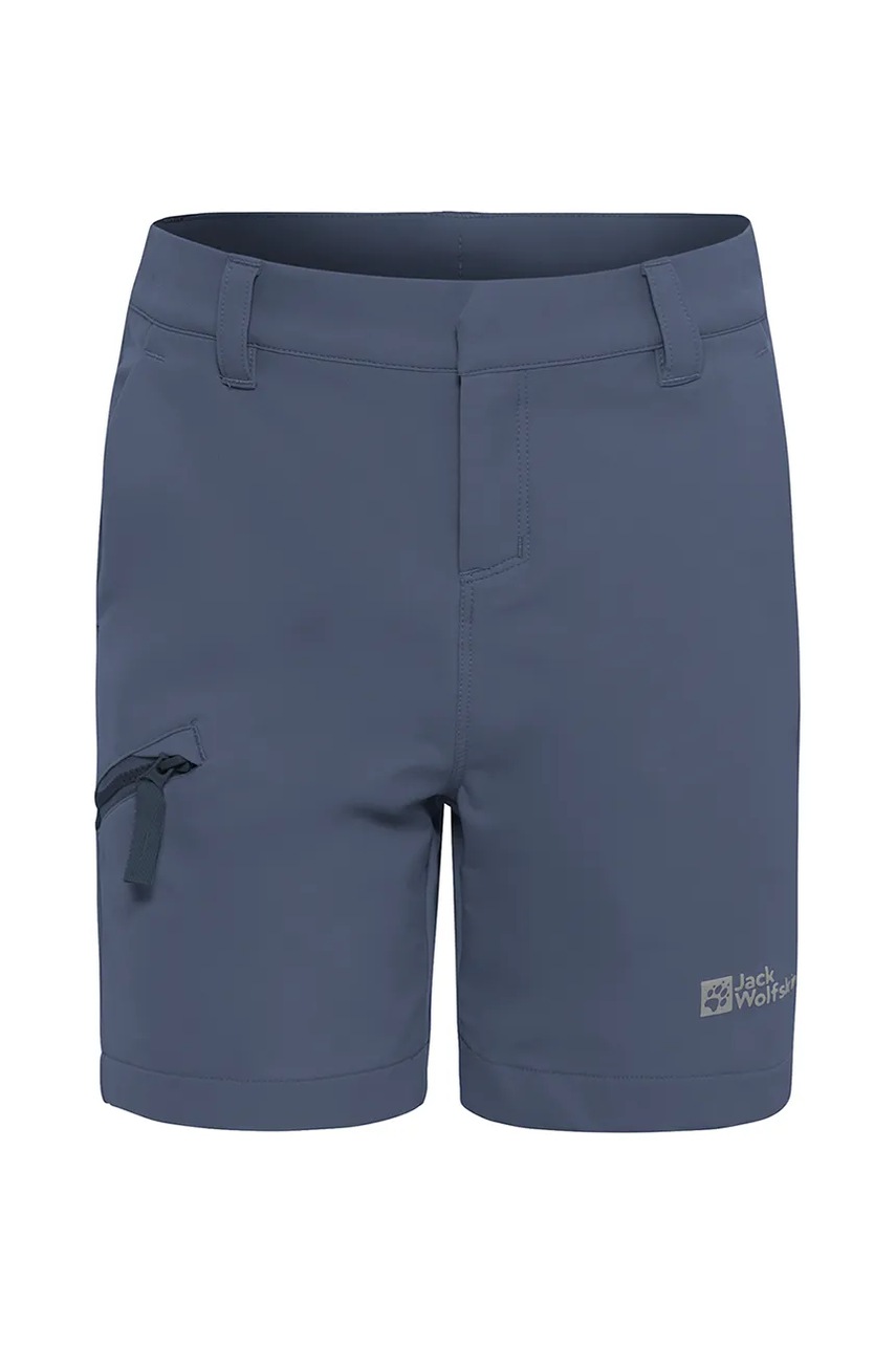 Детские шорты Jack Wolfskin TURBULENCE SHORTS K однотонные регулируемая талия A63685