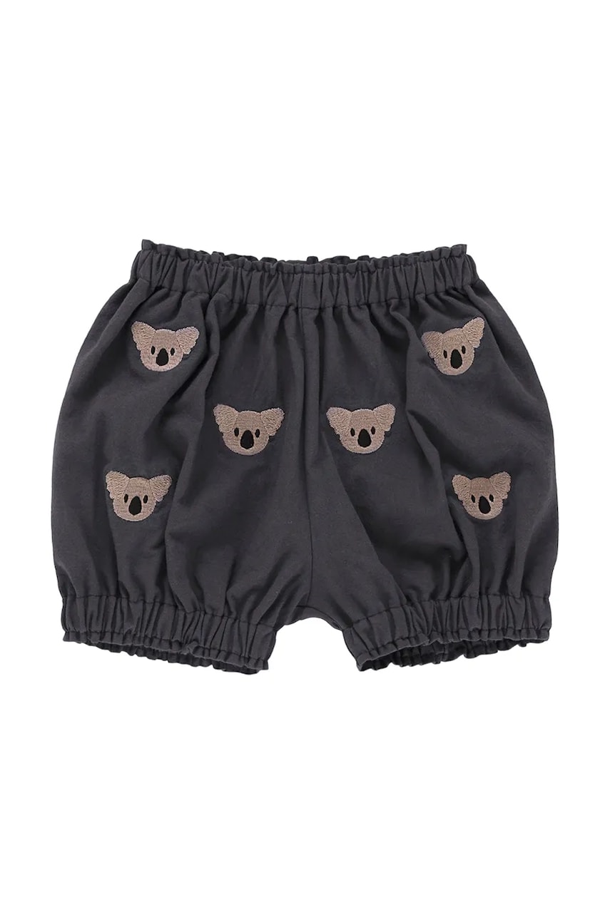 Donsje pantaloni scurți din bumbac pentru bebeluși Carson Bloomers Koalas culoarea gri, cu imprimeu, 3029804 Donsje pantaloni scurți din bumbac pentru bebeluși Carson Bloomers Koalas culoarea gri, cu imprimeu, 3029804