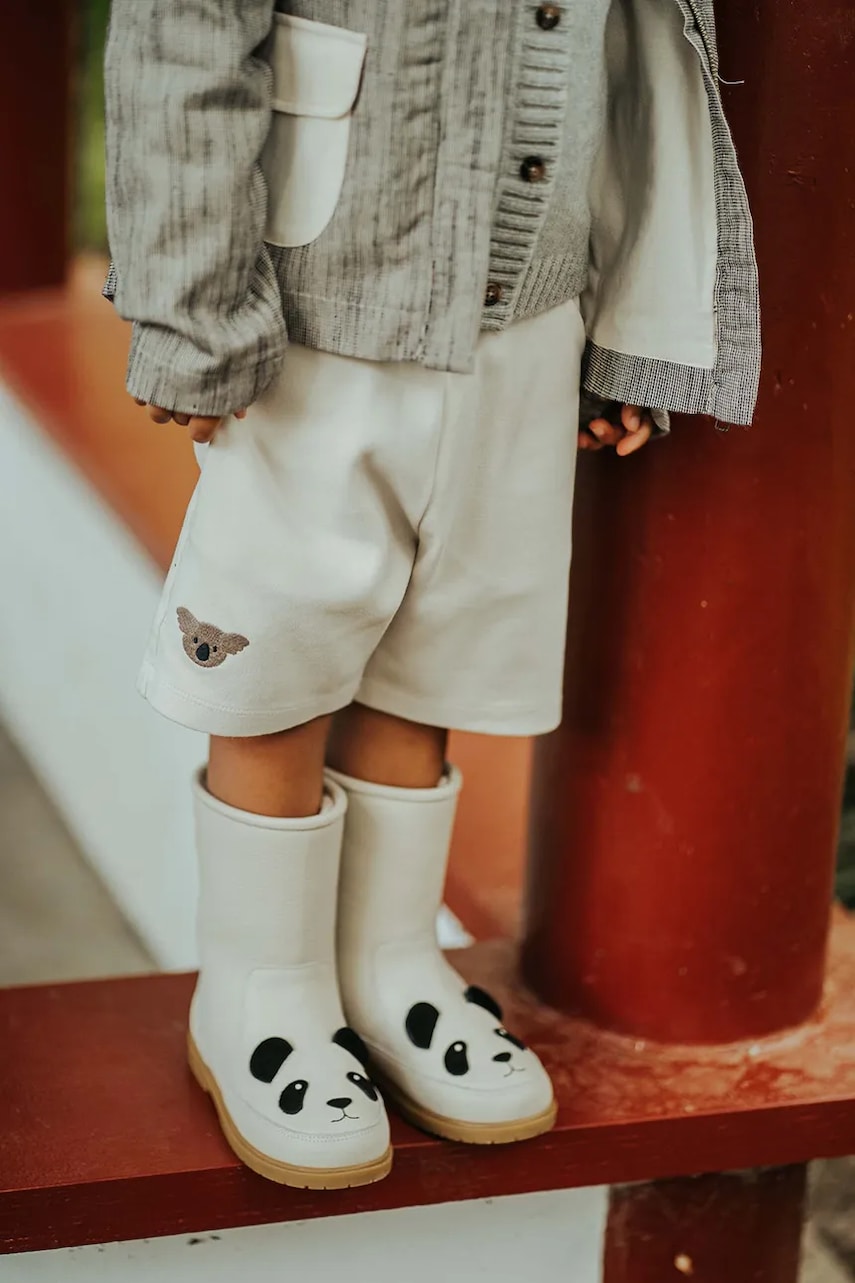 Donsje pantaloni scurți din bumbac pentru copii Ithri Shorts Koala culoarea alb, neted, 4096002 Donsje pantaloni scurți din bumbac pentru copii Ithri Shorts Koala culoarea alb, neted, 4096002