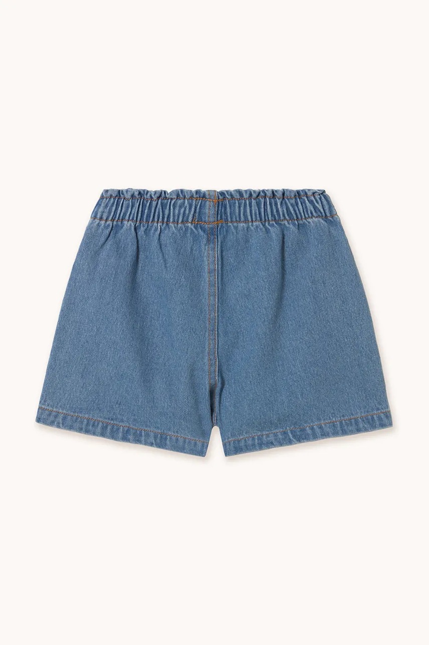 Дитячі бавовняні шорти Tinycottons STRAWBERRIES WOVEN SHORT з аплікацією SS25-249