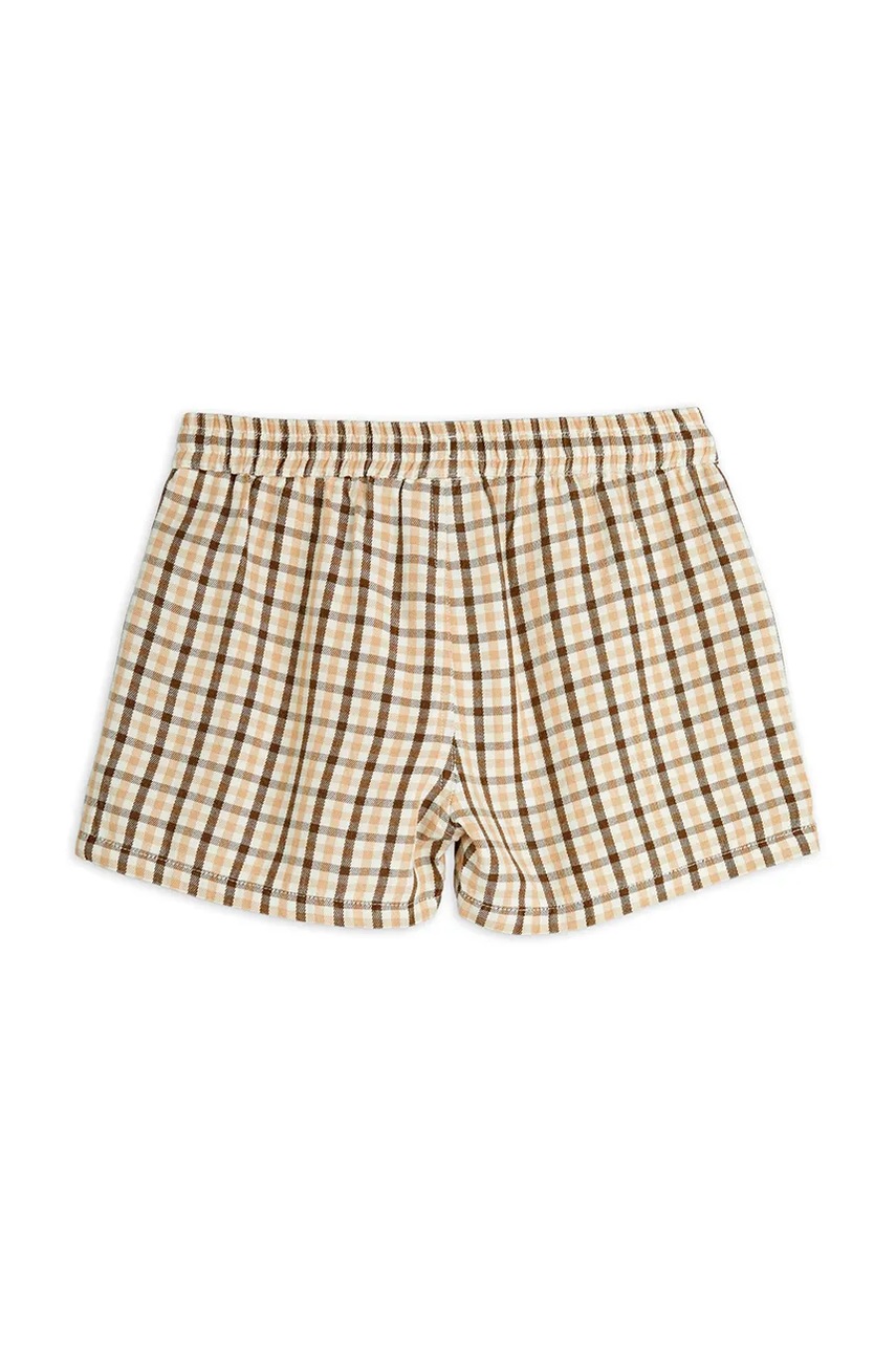 Детские шорты Mini Rodini Gingham цвет бежевый с узором 2523016013