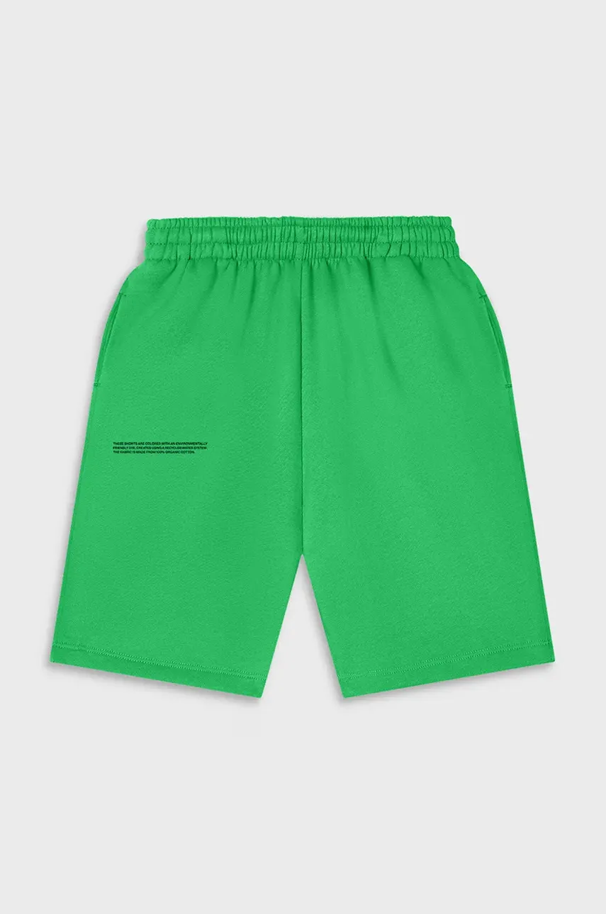Levně Kraťasy Pangaia KIDS' 365 MIDWEIGHT LONG SHORTS zelená barva, nastavitelný pas, 10000425