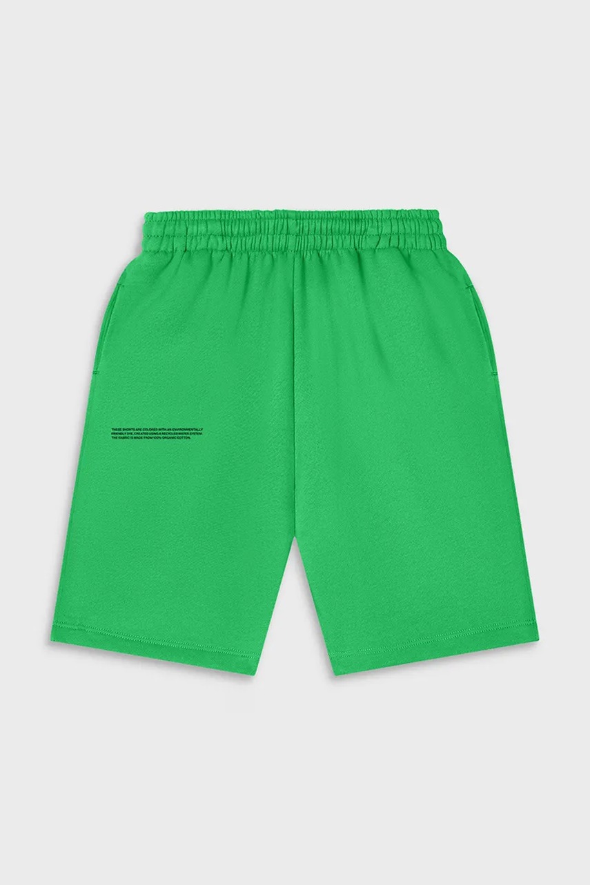 Pangaia pantaloni scurți KIDS\' 365 MIDWEIGHT LONG SHORTS culoarea verde, talie reglabila, 10000425