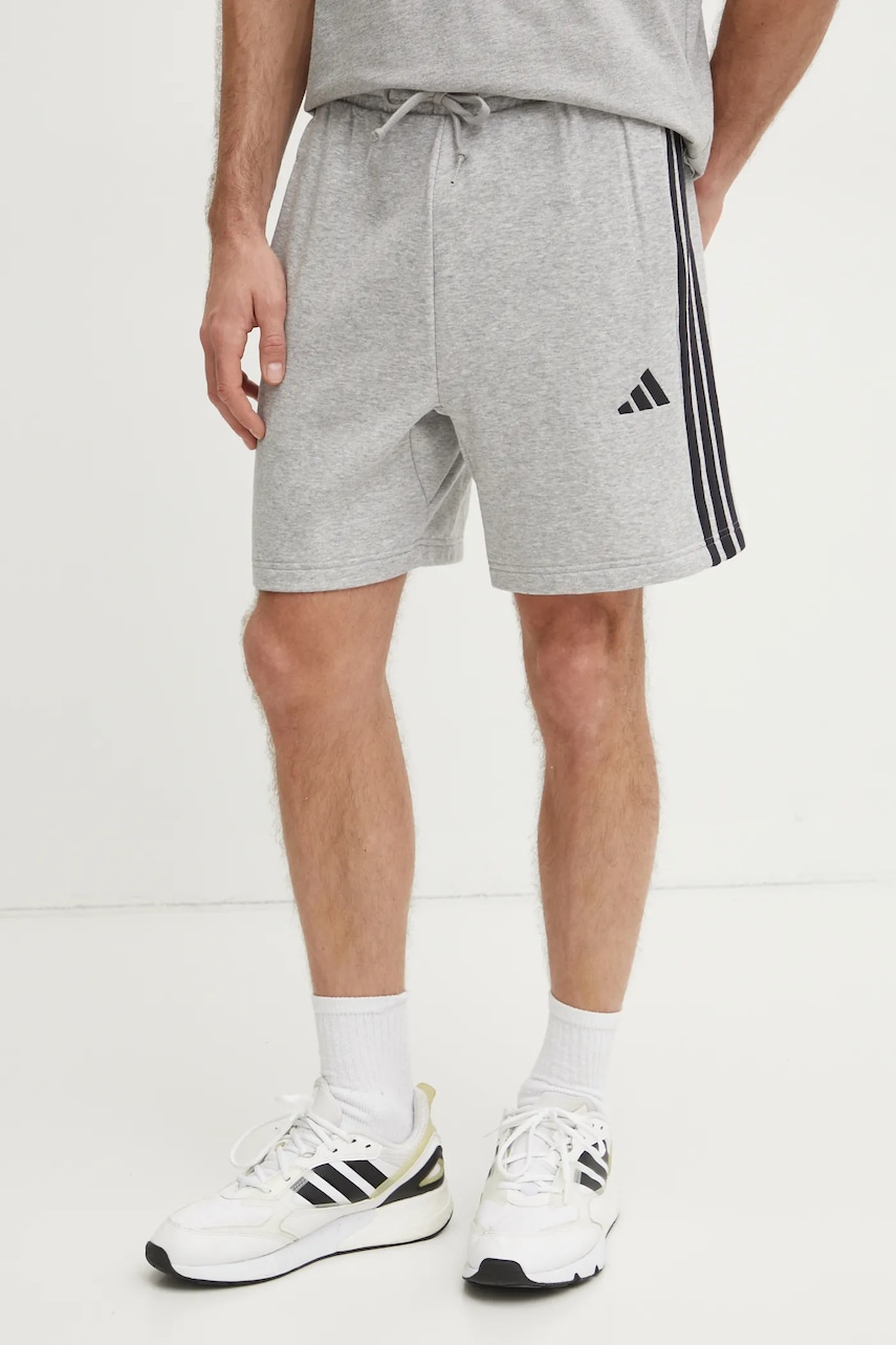 adidas pantaloni scurti Essentials barbati, culoarea gri, melanj, JE6419 adidas pantaloni scurti Essentials barbati, culoarea gri, melanj, JE6419