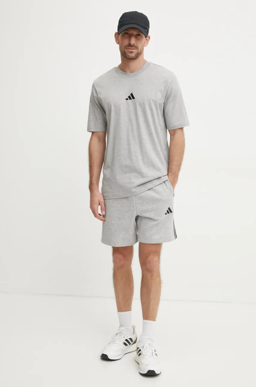 Шорты adidas Essentials мужские цвет серый меланж JE6419 Шорты adidas Essentials мужские цвет серый меланж JE6419
