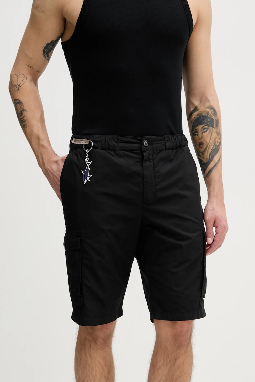 Paul&Shark pantaloni scurți din bumbac bărbați, culoarea negru, 25414025 Paul&Shark pantaloni scurți din bumbac bărbați, culoarea negru, 25414025